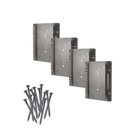 Nuvo Iron Railing Combo Kit with 10 Rectangular 32-inch Balusters With 4 Stair Rail Connectors and fasteners RCTB32-15KIT