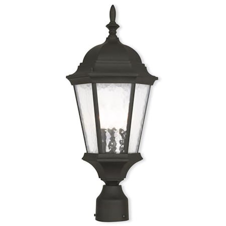Lighting Business Hamilton 3 Light Outdoor Post-top Lantern In Textured Black LI370499