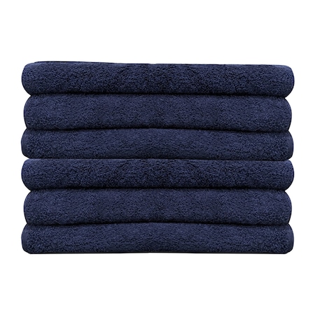 Supremeplus Premium Blue Bath Towels, 24 in x 50 in, Pack of 6, 6PK SP-4910