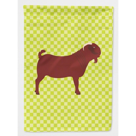 Carolines Treasures Kalahari Red Goat Green Flag Garden Size BB7717GF