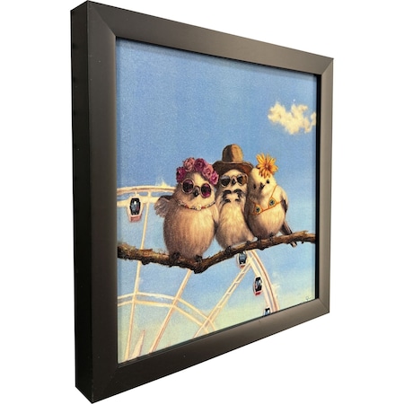 Homeroots Bird Trio Black Framed Wall Art 653039