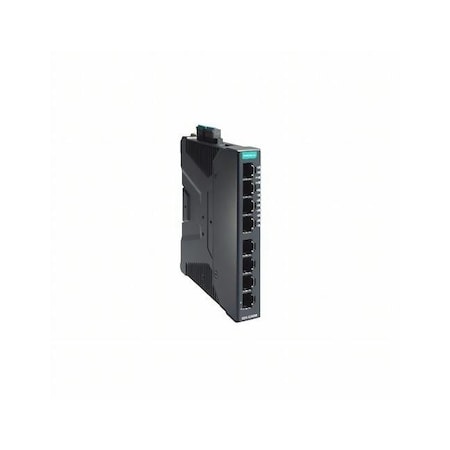 Moxa Compact industrial full Gigabit smart Ethernet switch with 8G ports, -10 to 60 degC SDS-G3008