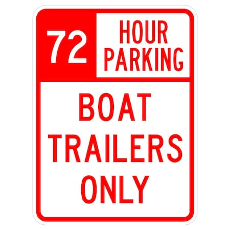 Sign Solutions Usa Parking Sign, 18 in W, Aluminum Sign, White DCS10DWT1824CUS00163