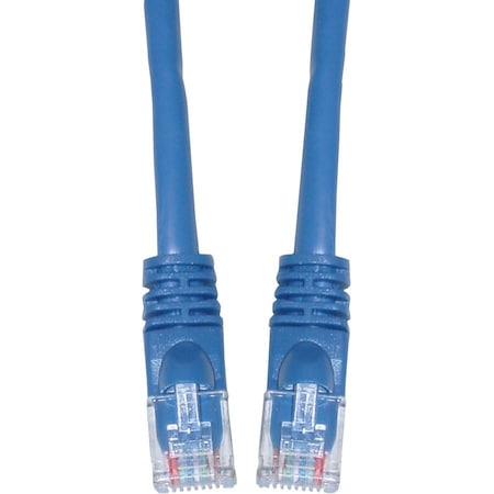 Cable Wholesale Cat5e Blue Copper Ethernet Patch Cable, Snagless/Molded Boot, POE Compliant, 1 foot 10X6-06101