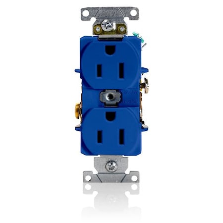 Leviton Duplex Receptacle/Outlet, 15 Amp 5252-BU
