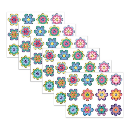 Carson Dellosa Happily Ever Elementary Retro Remix Jumbo Flowers Cutouts, 12-Piece Set, 6PK 120655