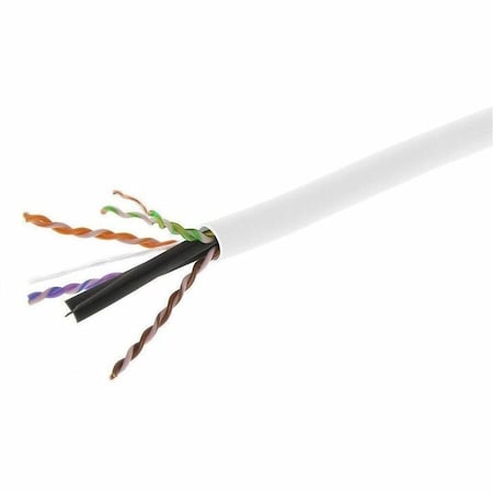 Monoprice Cat6 500ft White CMP UL Bulk Cable TAA Solid w/spine UTP 23AWG 550MHz 43703