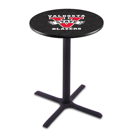 Holland Bar Stool Co 36" Blk Wrinkle Valdosta State Pub Table, 36" dia. Top L211B3636ValdSt