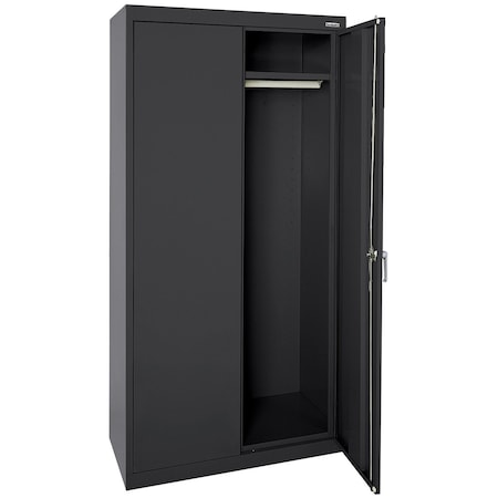 Sandusky Lee Medium Duty Welded Steel Wardrobe Cabinet, 36x24x72, Black CAW1362472-09