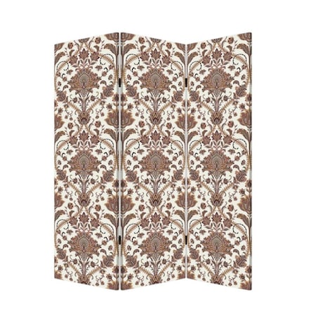 Homeroots 72" Green Folding Three Panel Screen Room Divider 415079