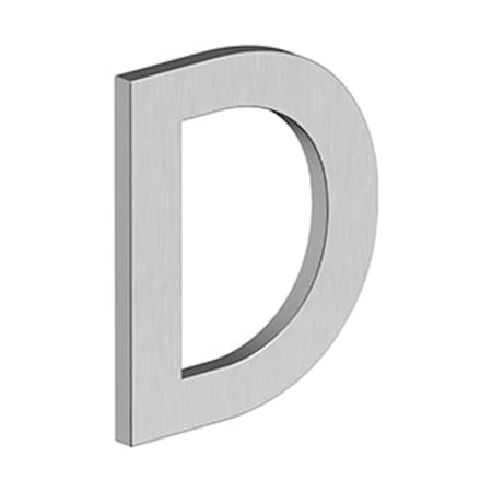Deltana 4 Stainless Steel House Letter D with Risers Satin Stainless Steel Finish RNBDU32D