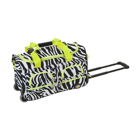 Rockland 22 in. Rolling Duffle Bag PRD322-LIME ZEBRA