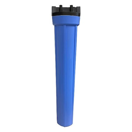 Nephros FilterHousing, 20inH, 6inDia, Blue/White 70-6020