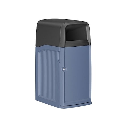 Cortech SafeBin 35 gal Rectangular Institutional Plastic Can, Blue, Polyethylene, 23 in 35MBBK