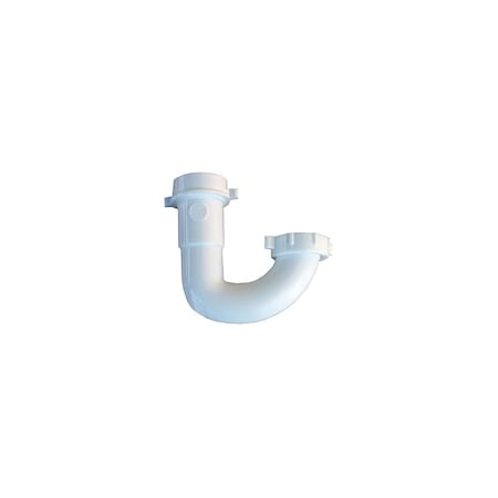 Larsen Supply Co. Lavatory/Kitchen Drain Sink Trap J Bend, White PVC, 1.25 - 1.5-In. Tube Outlet 849980