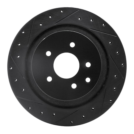 Dynamic Friction Co DFC Brake Rotor - Drilled and Slotted - Black 633-68010L