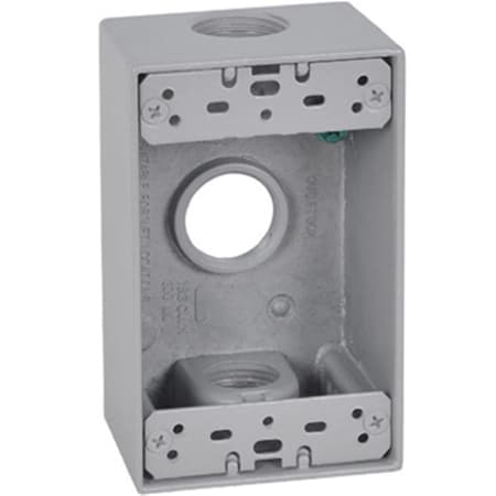 Evolve FSB75-3X 1 Gang Rectangular Outlet Box, Gray EV575431