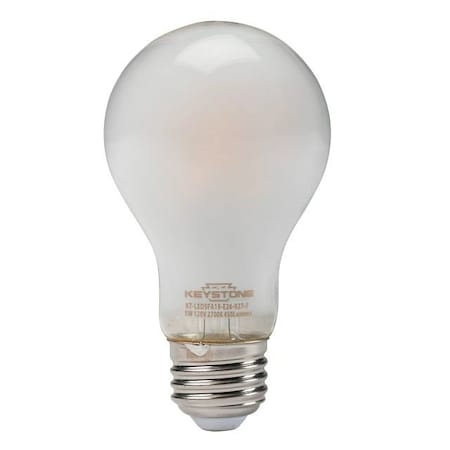 Keystone A19 Filament Bulb, 60W Equivalent, E26 Medium Base, 3000K, 90CRI, Frosted KT-LED8FA19-E26-930-F