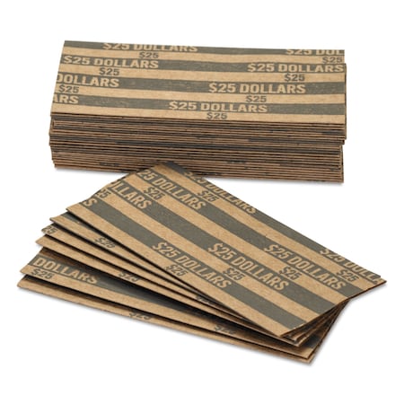 Pap-R Products Flat Coin Wrappers, Dollar Coin, $25, Pop-Open Wrappers, 1000PK 30100