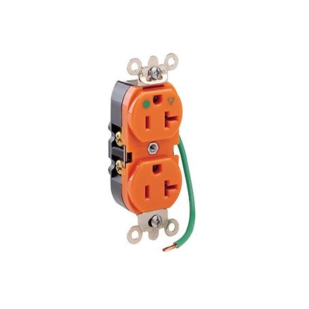 Leviton Hospital Grade Duplex Receptacle, 20 Amp, 125 Volt 8300-LIG