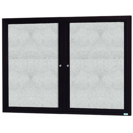 Aarco Outdoor Enclosed Bulletin Board w/ Al Frame, Bronze Anodized Al, 48''Hx60''W ODCC4860RBA