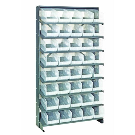 Quantum Storage Systems SINGLE SIDED PICK RACK W/40 CLEAR BINS QPRS-204CL