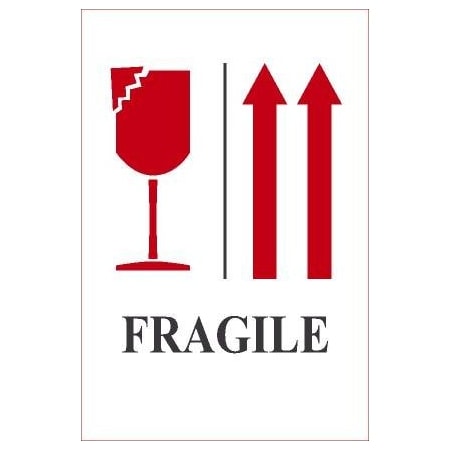 Nmc Up Arrows Fragile International Shipping Label, Graphic IHL8AL