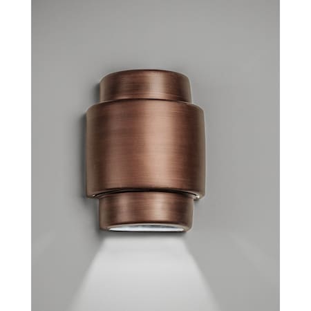 Luxury Lighting Fasciato 13.5 in Tall Ceramic Outdoor Wall Light, Rubbed Copper Paint Finish, 2PK (2) 129-00-ACop-ud-7