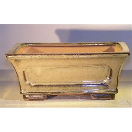 Paisaje 10 x 8 x 4 in. Ceramic Bonsai Pot, Olive Green - Rectangle PA2806485