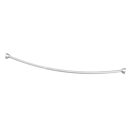 Gatco 72" Curved Shower Rod Set, Satin Nickel 826