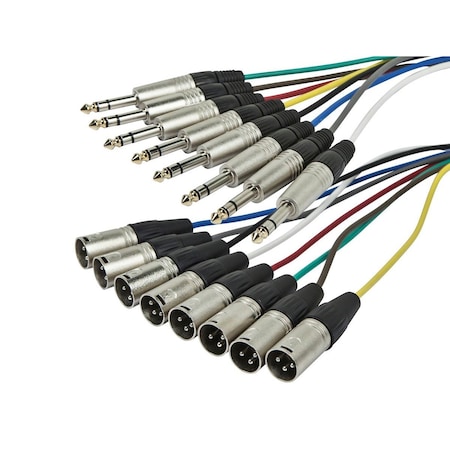 Monoprice Trs, M, Toxlr, M, Snake Cable 8 Chan 1M 601296