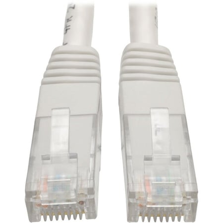 Eaton Tripp Lite Series Cat6 Gigabit Molded UTP Ethernet Cable RJ45 M/M, PoE, White, 25 ft. 7.62 m N200-025-WH