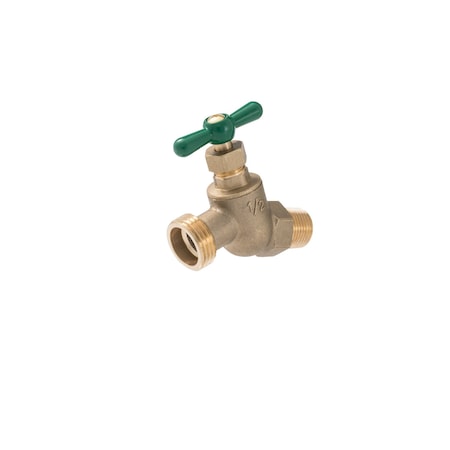 Proline Series Brass 1/2-in MIP x 3/4-in MHT No Kink Heavy Duty Hose Bibb - Lead-Free 102-313NL