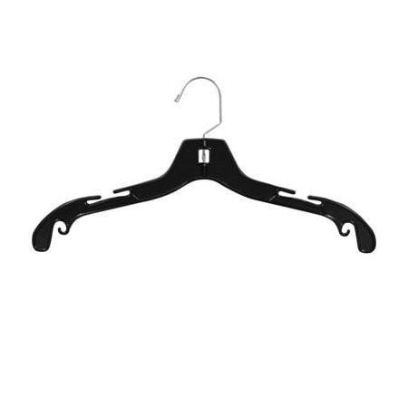 Specialty Store Services 17 In Heavyweight Plastic Dress Hanger, Black, 100PK 8103