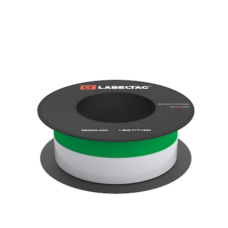 Labeltac Printable Cable Wraps 2in x 70ft, 0.5in Printable LT9, Green LT205WW-C
