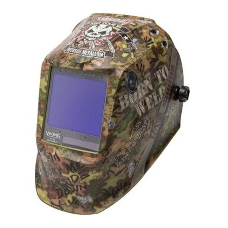 Lincoln Electric Welding Helmet, Viking 3350 Born To Weld K3616-4