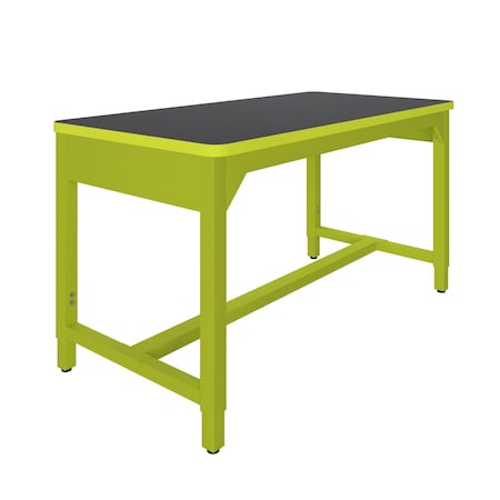 Diversified Spaces Lab Workbench, Top 60"x30" Charcoal/Lime AMS6030LCLL