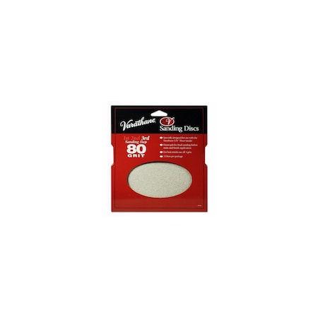 Varathane Sanding Disc, 7 in Dia, 80 Grit, Medium, 3PK 203938