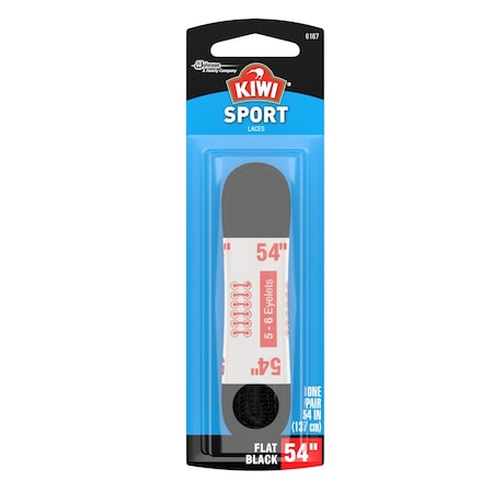 Kiwi Sport 54 in. Black Shoe Laces 70431