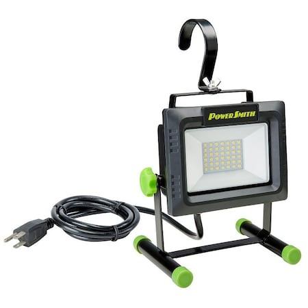 Powersmith Work Light with Stand, 120 V, 35 W, 1-Lamp, LED Lamp, 4000 Lumens, 5000 K Color Temp PWLS040H