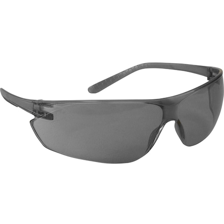 Bouton Optical Eye Protection Safety Glasses, Anti-Scratch/Anti-Fog, Grey Lens, Frameless Frame 250-14-0021