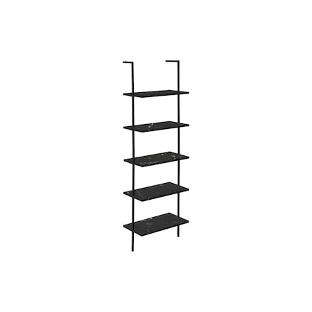 Homeroots 72" Black Metal Five Tier Bookcase 489801