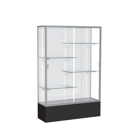 Ghent Spirit Floor Display Case 48x72x16, White, Satin 374WB-SN-BK