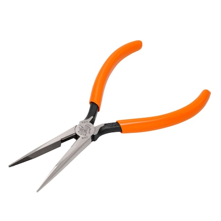 Klein Tools 7 3/16 in D203 Needle Nose Plier, Side Cutter Plastic Dipped Handle D203-7