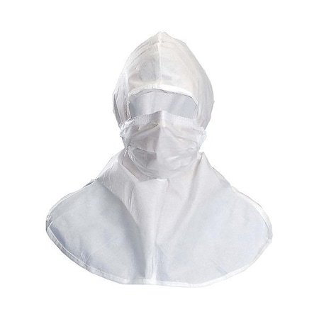 Kimtech Hood, SMS, Bound Seam, White, Covers Head, Mouth, Nose , 100 PK 88849