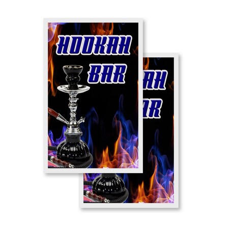 Signmission Hookah Bar, Vinyl Decals Only 24 Inch x 36 Inch, Vinyl Decal, 2PK DSB-2436-2PACK-Hookah Bar