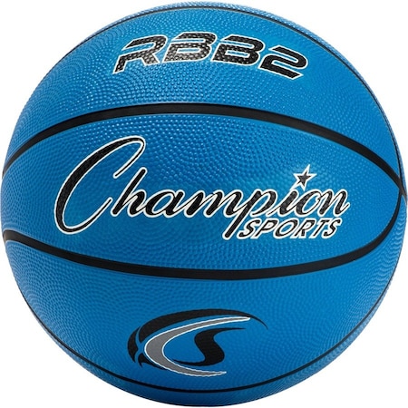 Champion Sports 27.5 in. Pro Rubber Basketball, Royal Blue RBB2BL