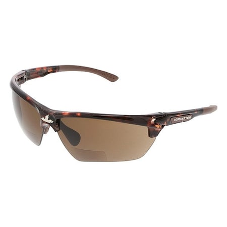 Mcr Safety DM3, Reader Safety Glasses, Anti-Fog, Brown Lens, Half-Frame DM13H15BPF