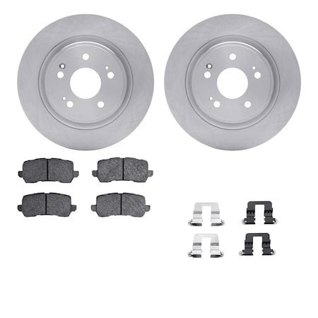 Dynamic Friction Co DFC Brake Rotor with 5000 Brake Pads and Hardware Kit 6512-58154