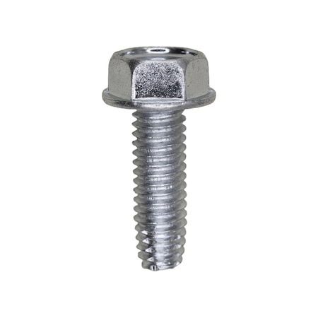 Auveco 5/16in x 1in Indented Hex Washer Head Type F Thread Cutting Screw Zinc, 100PK 8443